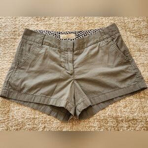 J.CREW Womens Shorts  Chino Broken-In 100% Cotton Gray Size 6‎